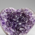 Genuine Amethyst Crystal Cluster Heart from Uruguay // 283 g