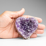 Genuine Amethyst Crystal Cluster Heart from Uruguay // 283 g