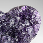 Genuine Amethyst Crystal Cluster Heart from Uruguay // 279 g