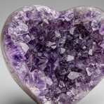 Genuine Amethyst Crystal Cluster Heart from Uruguay // 283 g