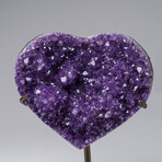 Genuine Amethyst Crystal Cluster Heart on Stand from Brazil // 2.5 lbs