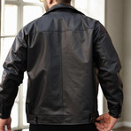 Bomber PU Jacket // Black (S)