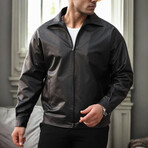 Bomber PU Jacket // Black (S)