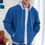 Varsity Denim Jacket // Blue (S)