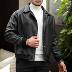 Oversize PU Jacket // Black (S)