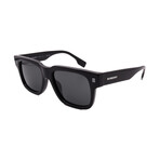 Men's // Burberry BE4394F 300187 Square Sunglasses // Black + Dark Gray