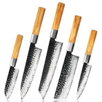 Kenji Japanese Damascus Kitchen Knife Set // Set of 5
