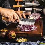 Kenji Japanese Damascus Kitchen Knife Set // Set of 5