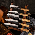 Kenji Japanese Damascus Kitchen Knife Set // Set of 5