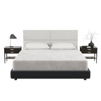 Jaxx Panelist Modern Padded Headboard // Set of 4 Wall Mounted Panels // Queen (Charcoal Microvelvet)