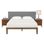 Jaxx Panelist Modern Padded Headboard // Set of 4 Wall Mounted Panels // King (Dune Beige Microvelvet)