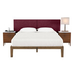 Jaxx Panelist Modern Padded Headboard // Set of 2 Wall Mounted Panels (Each 22.5" x 38") // King Double Tall (Microvelvet Dune Beige)