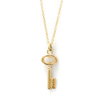 Tiffany & Co. // 18k Rose Gold Oval Key Pendant Necklace // 15.94" // Store Display