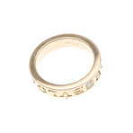 Bulgari // 18k Rose Gold Double Logo Diamond Ring // Ring Size: 6 // Store Display