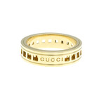 Gucci // 18k Yellow Gold Scroll Ring // Ring Size: 7.5 // Store Display
