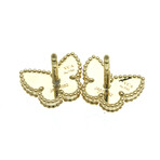 Van Cleef & Arpels // 18k Yellow Gold Sweet Alhambra + Mother of Pearl Earrings // Store Display