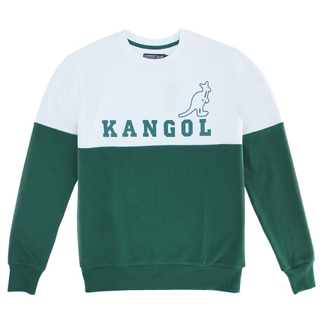Kangol Clay Courts Popover Crewneck Fleece // Dark Green (S)
