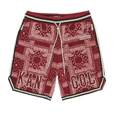 Kangol Boxed Out Paisley Shorts // Maroon (S)
