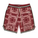 Kangol Boxed Out Paisley Shorts // Maroon (2XL)