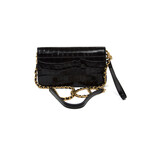 Tory Burch // Britten Embossed Chain Wallet W. Wristlet (Black)