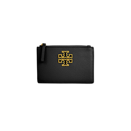 Tory Burch // Britten Zip Card Case (Black)