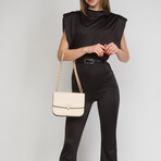 Tory Burch // Britten Small Adjustable Shoulder Bag (Black)