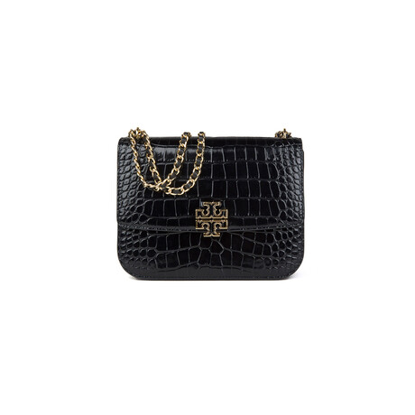 Tory Burch // Britten Embossed Medium Adjustable Shoulder Bag (Black)