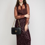 Tory Burch // Britten Embossed Medium Adjustable Shoulder Bag (Black)
