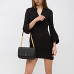 Tory Burch // Emerson E/W Flap Adjustable Shoulder Bag (Black)