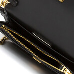 Tory Burch // Britten Embossed Chain Wallet W. Wristlet (Black)