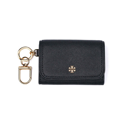 Tory Burch // Emerson Flap Card Case (Black)