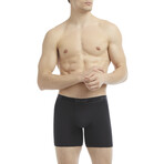 3 Pack Cotton 6" Boxer Brief // Black + Charcoal Heather + Red (M)