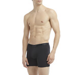 3 Pack Cotton 6" Boxer Brief // Black + Charcoal Heather + Red (M)