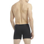 3 Pack Cotton 6" Boxer Brief // Black + Charcoal Heather + Red (M)