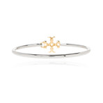 Eleanor Hinged Cuff (Silver & Gold)