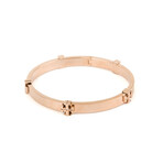 Rose Gold Classic Logo Hinge Bangle (L)
