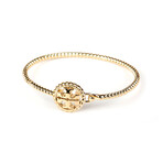 Gold Rope Logo Hinged Cuff