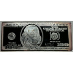 Benjamin Franklin 4 Ounce Silver bar