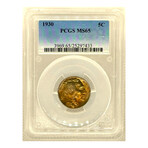 1930 P Buffalo Nickel TONING PCGS MS 65 # 433