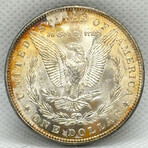 1886 P Morgan Dollar BU DEEP PURPLE Iridium Toning