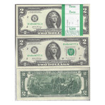 2017 A $ 2 Federal Reserve New York Pack Lucky Serial Number # 777