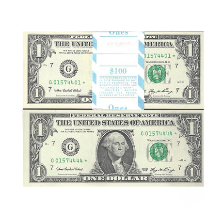 2006 STAR $ 1 Federal Reserv Pack Chicago FANCY SERIAL NUMBER # 4444