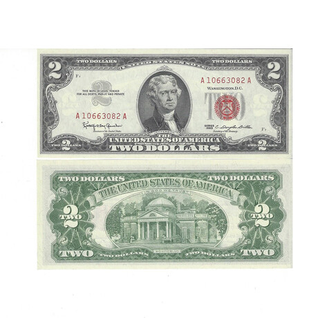 1963 $ 2 Legal Tender Notes Choice Uncirculated
