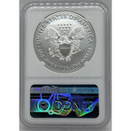 2020 S Siver Eagle Emergency Production First Day of Issue Cable Car Label NGC MS 70 front # 106