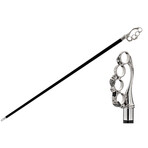 Brass Knuckle & Swarovski® Crystals Cane // Black