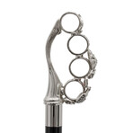 Brass Knuckle & Swarovski® Crystals Cane // Black