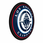 Los Angeles Clippers //  Round Slimline Lighted Wall Sign