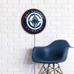 Los Angeles Clippers //  Round Slimline Lighted Wall Sign