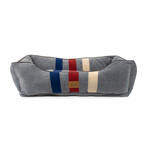 Pendleton Kuddler Dog Bed // Cabin Stripe Gray (Medium)