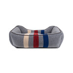 Pendleton Kuddler Dog Bed // Cabin Stripe Gray (Medium)